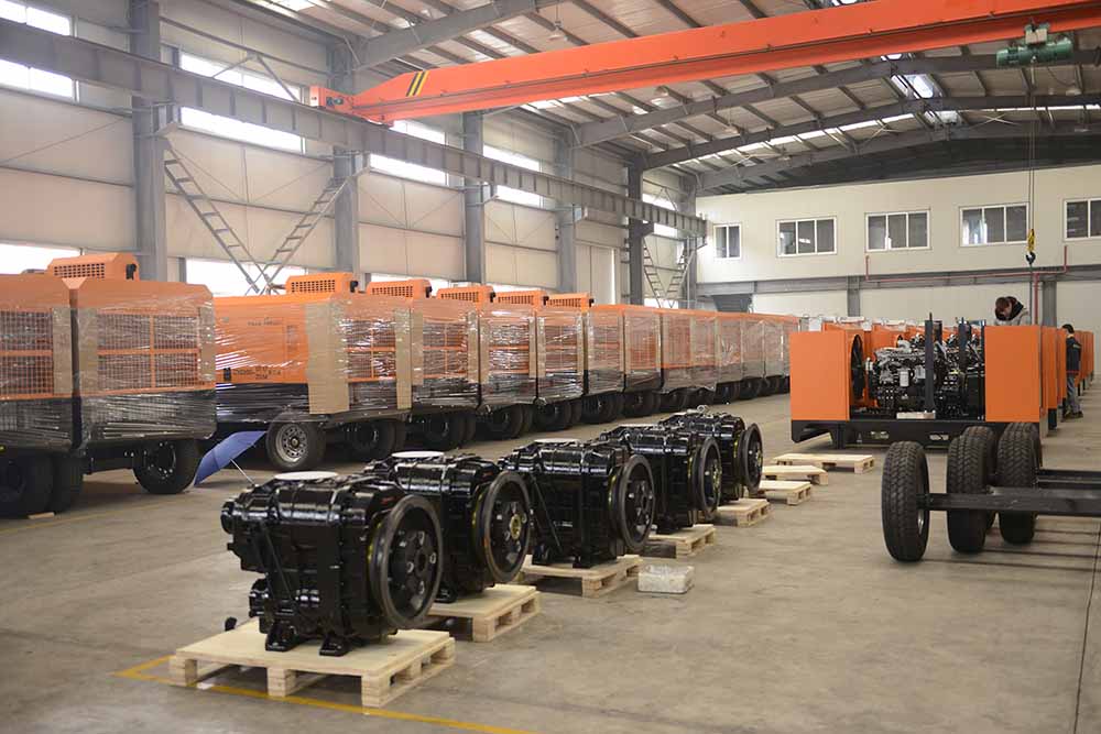 Rotary screw air compressor factory