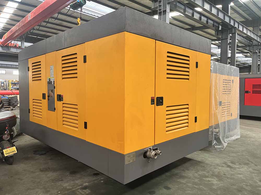 high pressure 20bar diesel stationary rotary screw air compressor