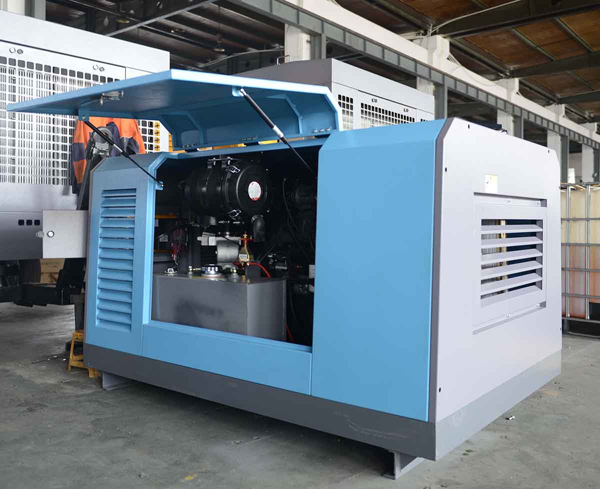 High quality diesel 8bar rotary screw air compressor