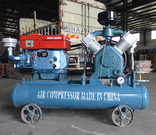 Mining Equipment Piston Air Compressor 2V Type Diesel Engine