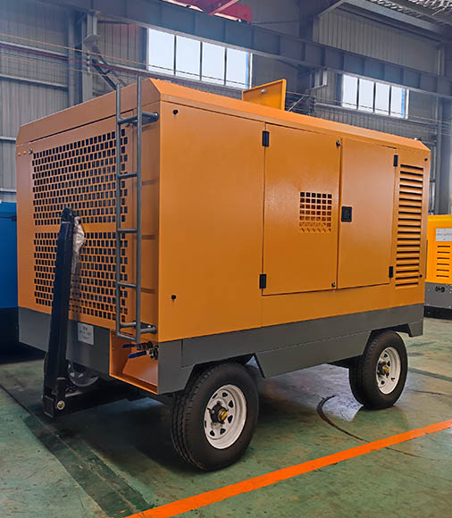 Air compressor machies high quality diesel mobile type for drilling rig